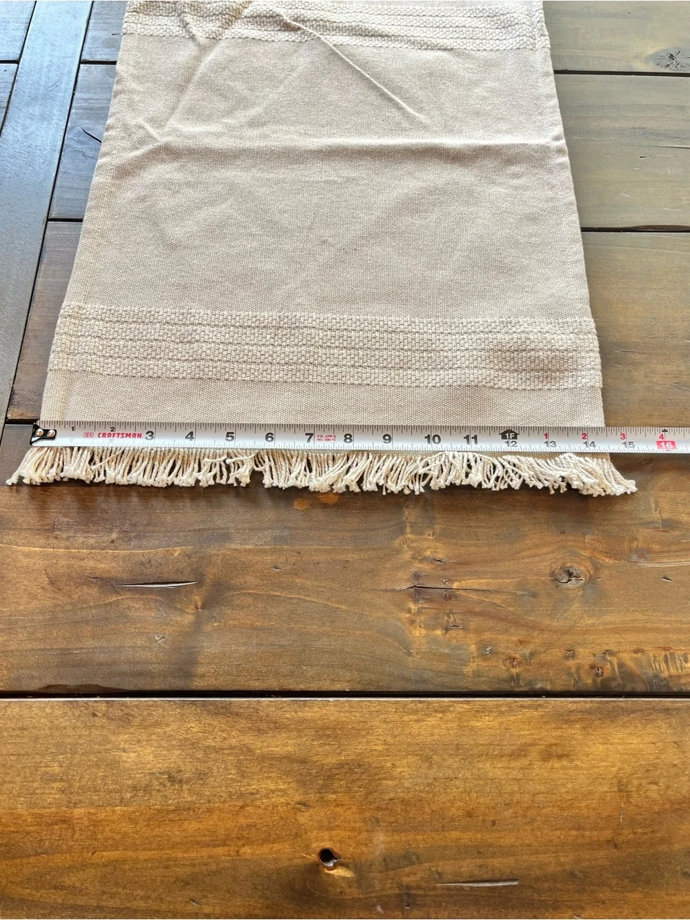 Pier 1 Fringed Woven Cotton Placemats in Light Tan NWT Cottagecore BoHo Set of 2